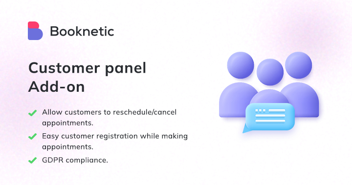 Customer panel for Booknetic
